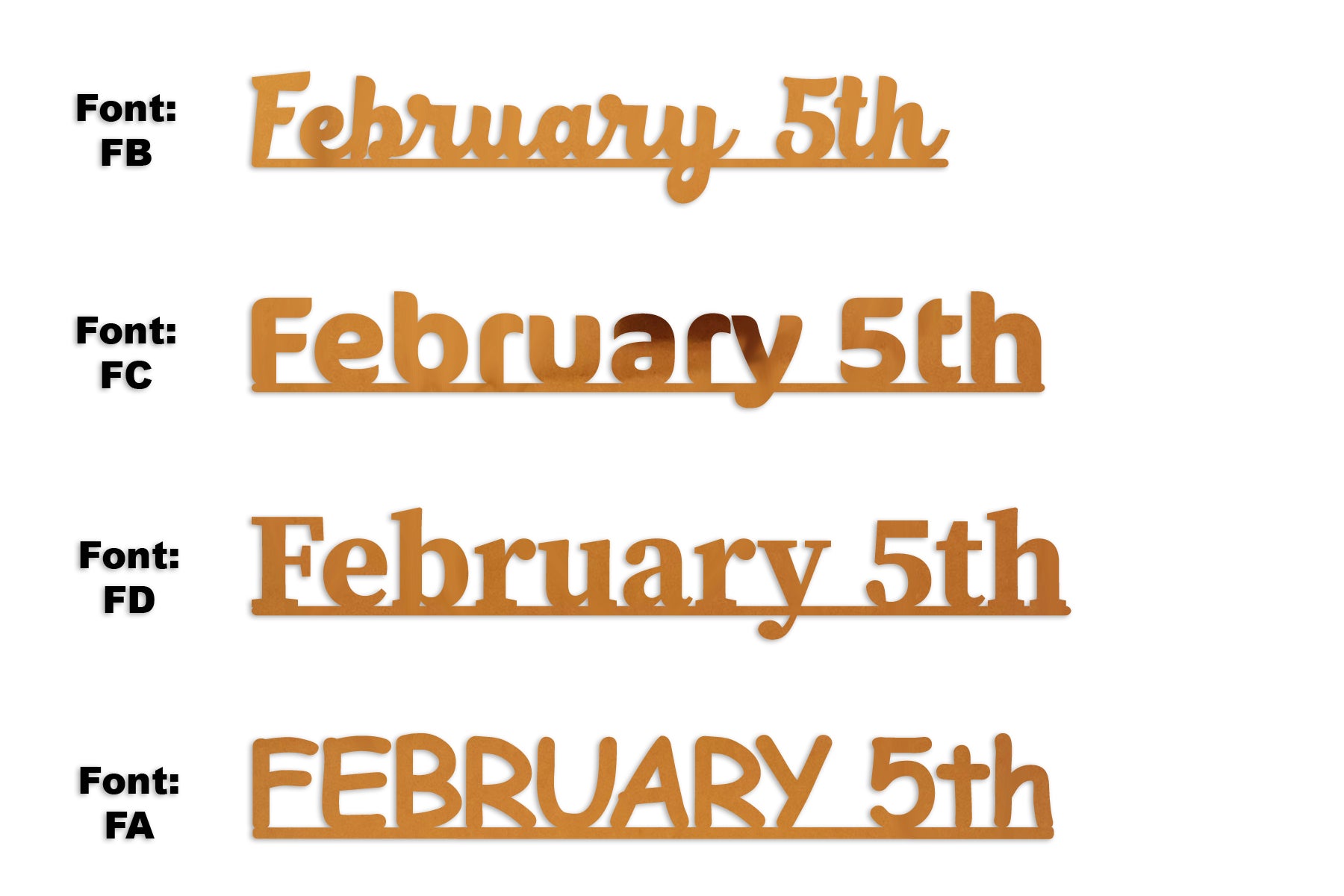 Custom-Fetti Date - FEBRUARY 5th Orange