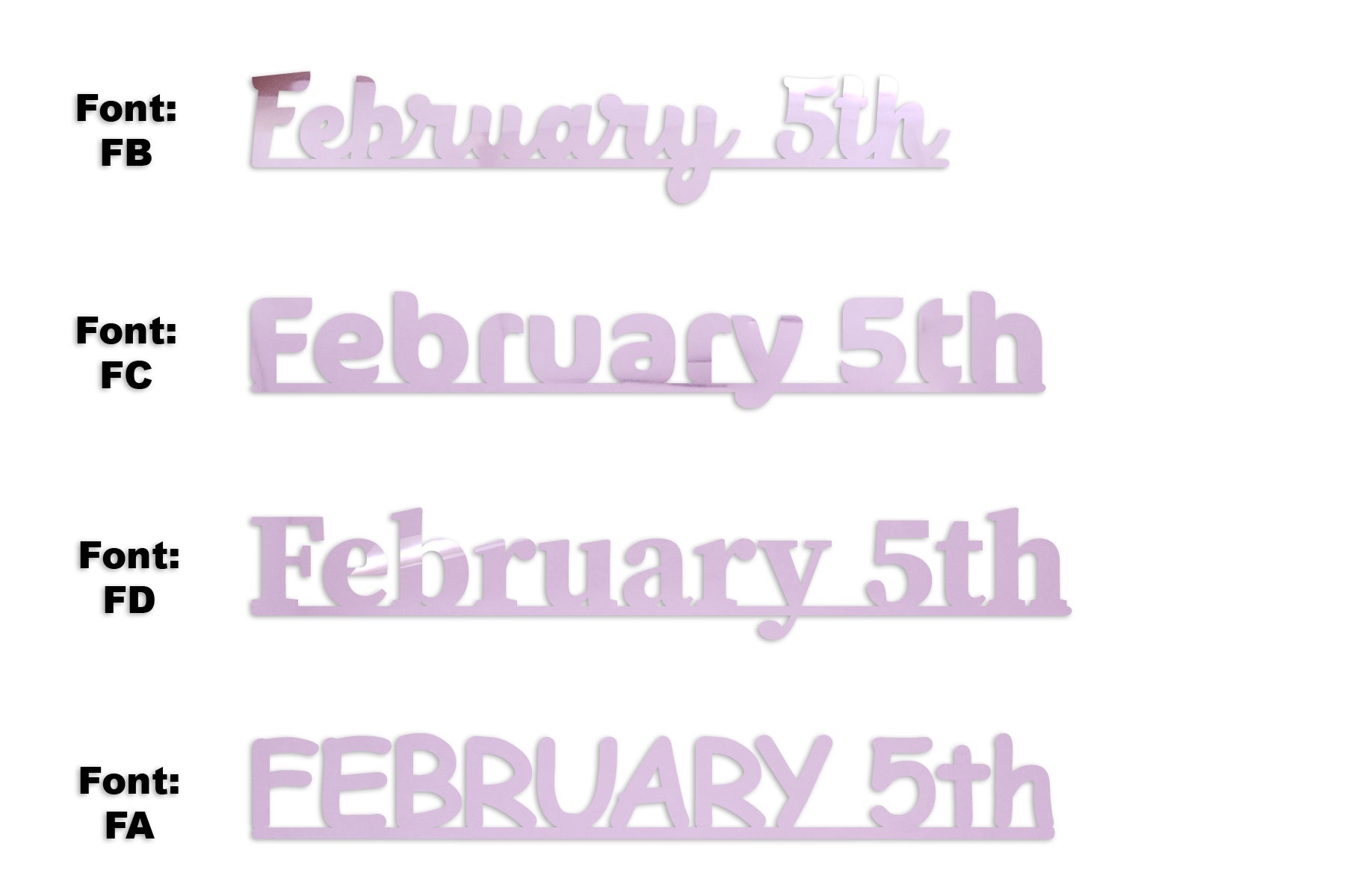 Custom-Fetti Date - FEBRUARY 5th Pink