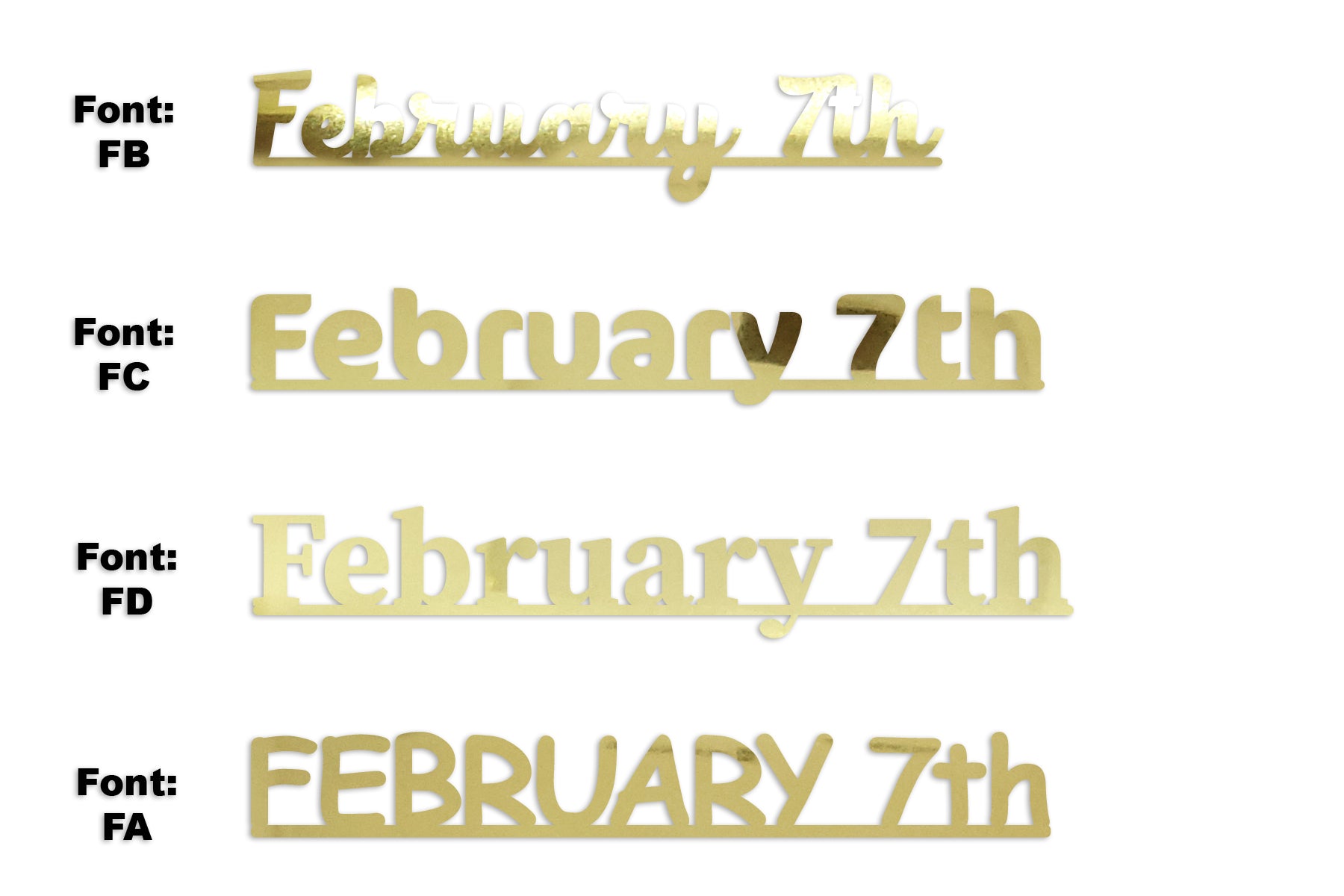 Custom-Fetti Date - FEBRUARY 7th Gold