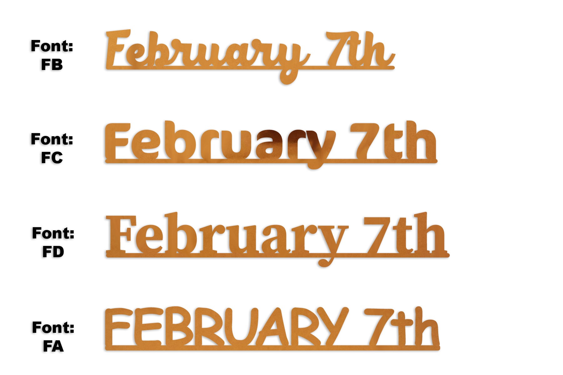 Custom-Fetti Date - FEBRUARY 7th Orange