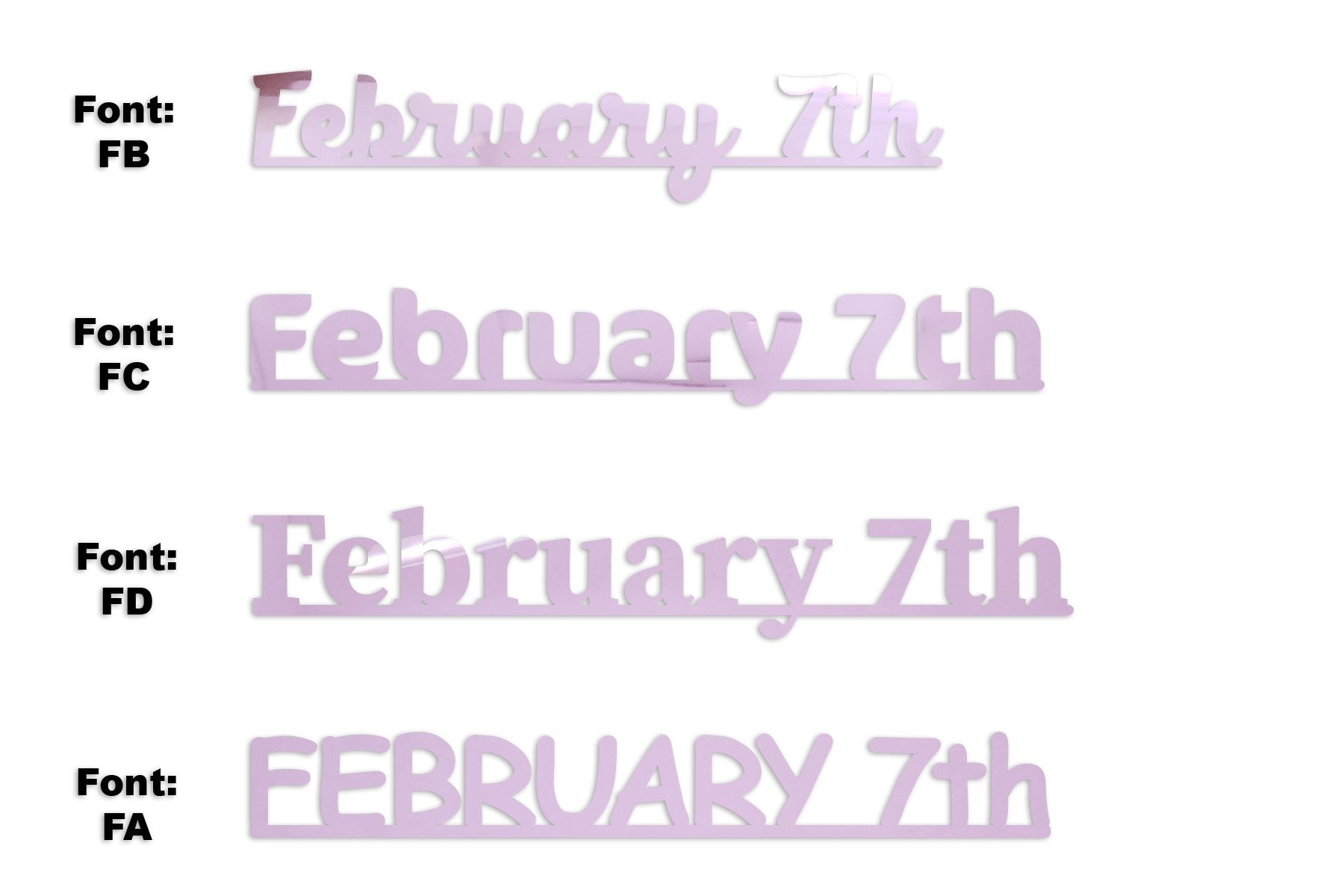 Custom-Fetti Date - FEBRUARY 7th Pink