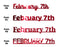 Custom-Fetti Date - FEBRUARY 7th Red