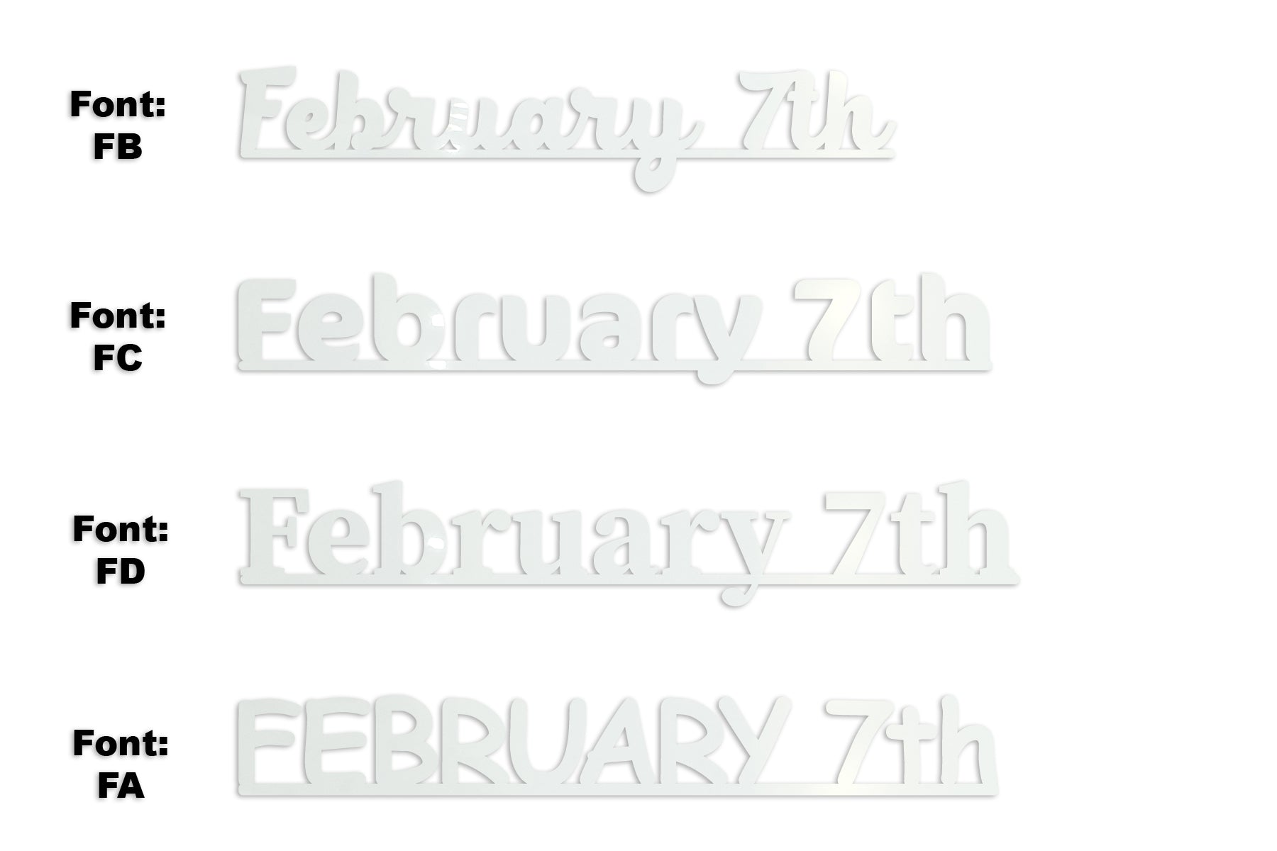 Custom-Fetti Date - FEBRUARY 7th White