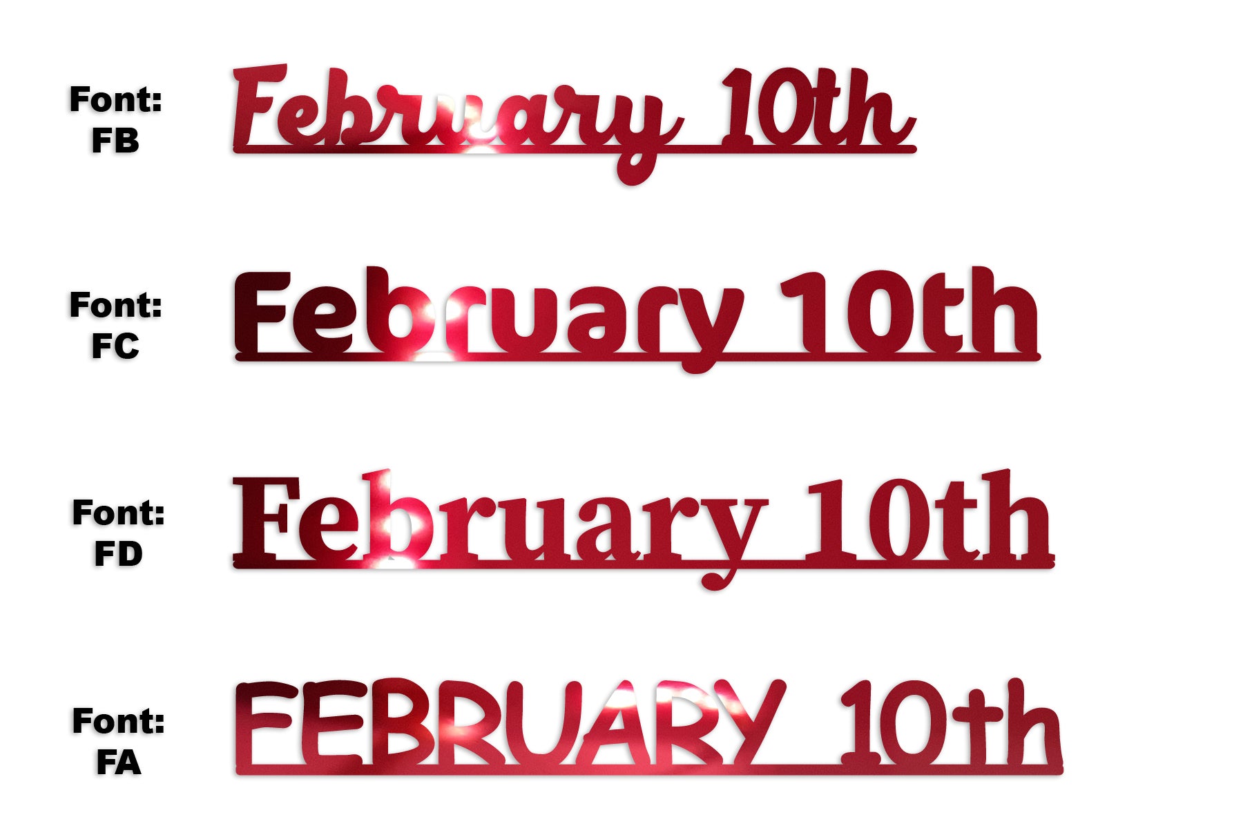 Custom-Fetti Date - FEBRUARY 10th Red