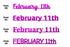 Custom-Fetti Date - FEBRUARY 11th Fuchsia