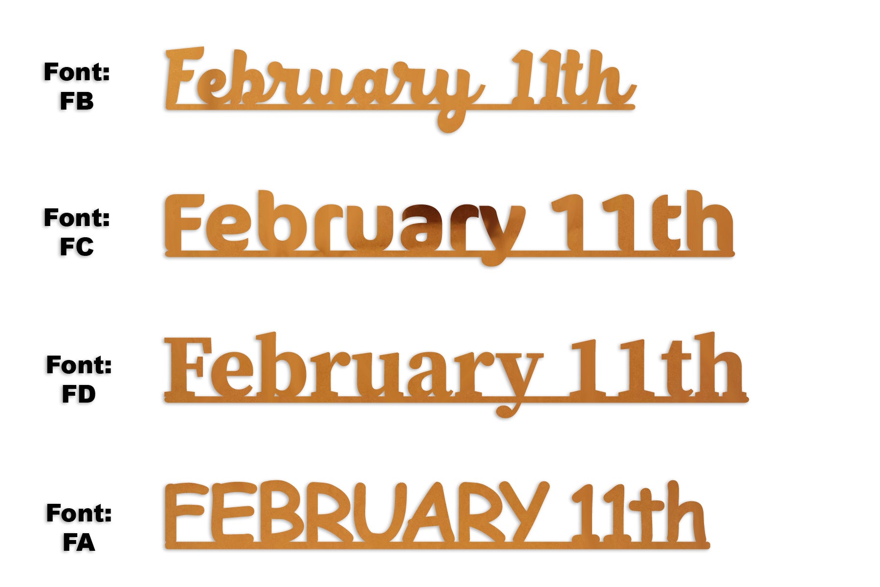 Custom-Fetti Date - FEBRUARY 11th Orange