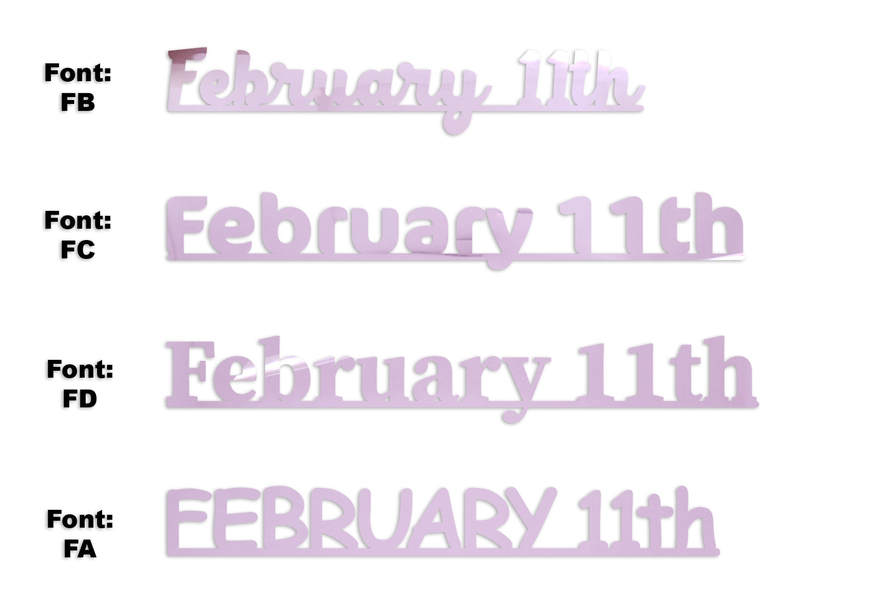 Custom-Fetti Date - FEBRUARY 11th Pink