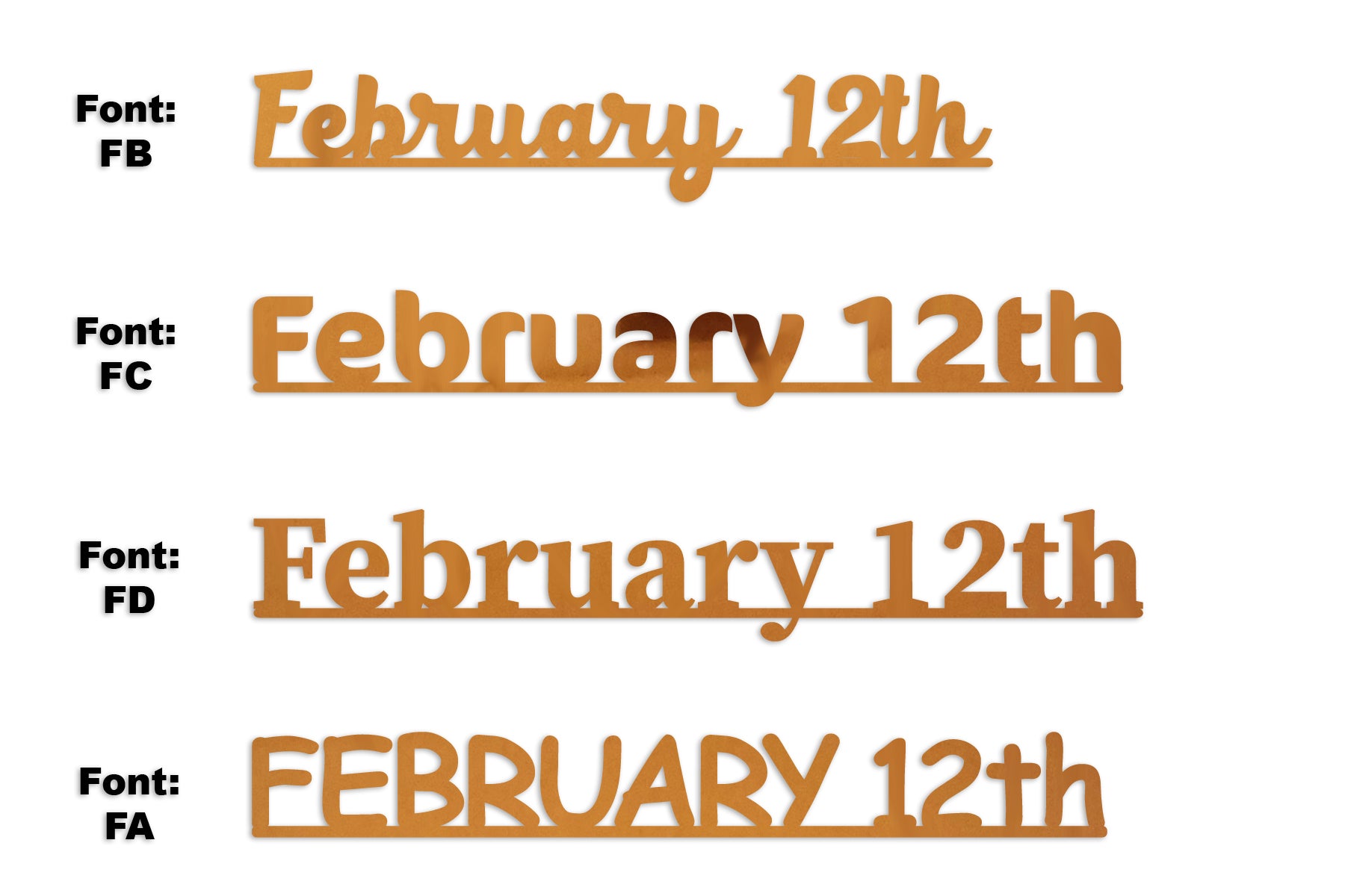 Custom-Fetti Date - FEBRUARY 12th Orange