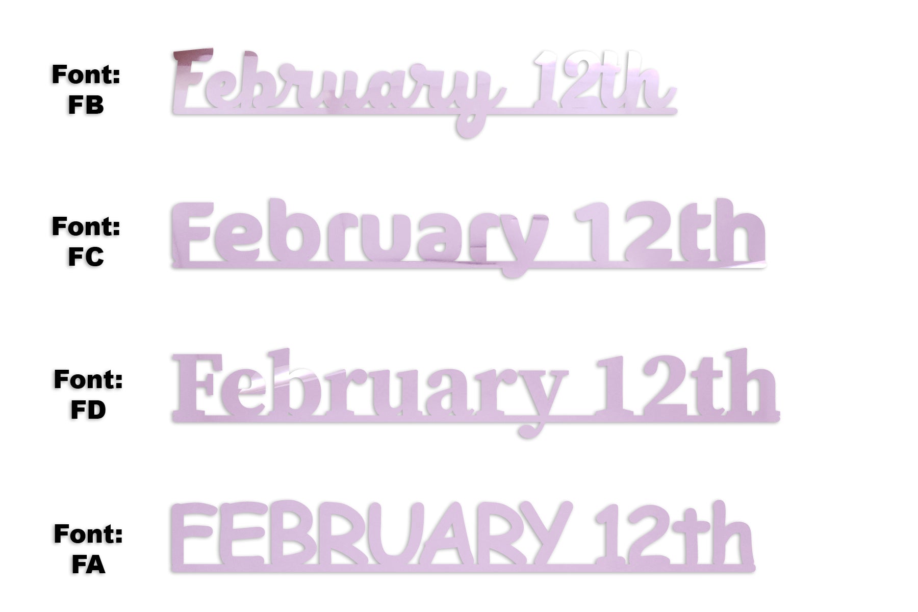 Custom-Fetti Date - FEBRUARY 12th Pink