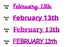 Custom-Fetti Date - FEBRUARY 13th Fuchsia