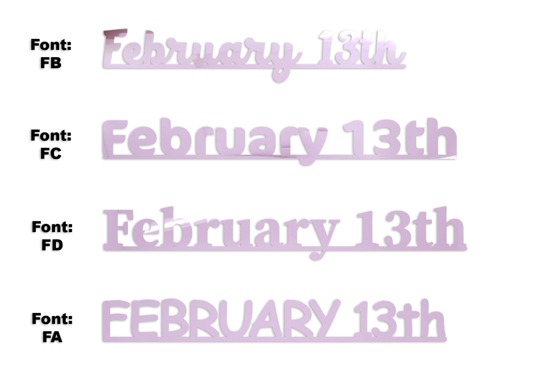 Custom-Fetti Date - FEBRUARY 13th Pink