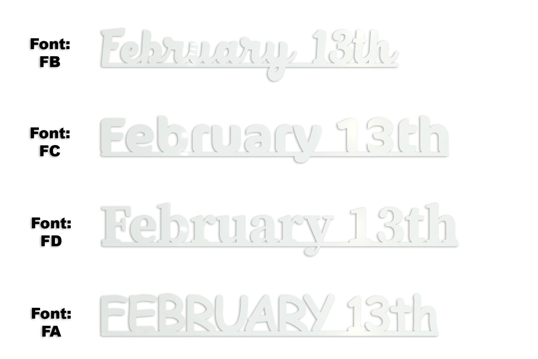 Custom-Fetti Date - FEBRUARY 13th White