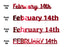 Custom-Fetti Date - FEBRUARY 14th Red