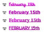 Custom-Fetti Date - FEBRUARY 15th Fuchsia