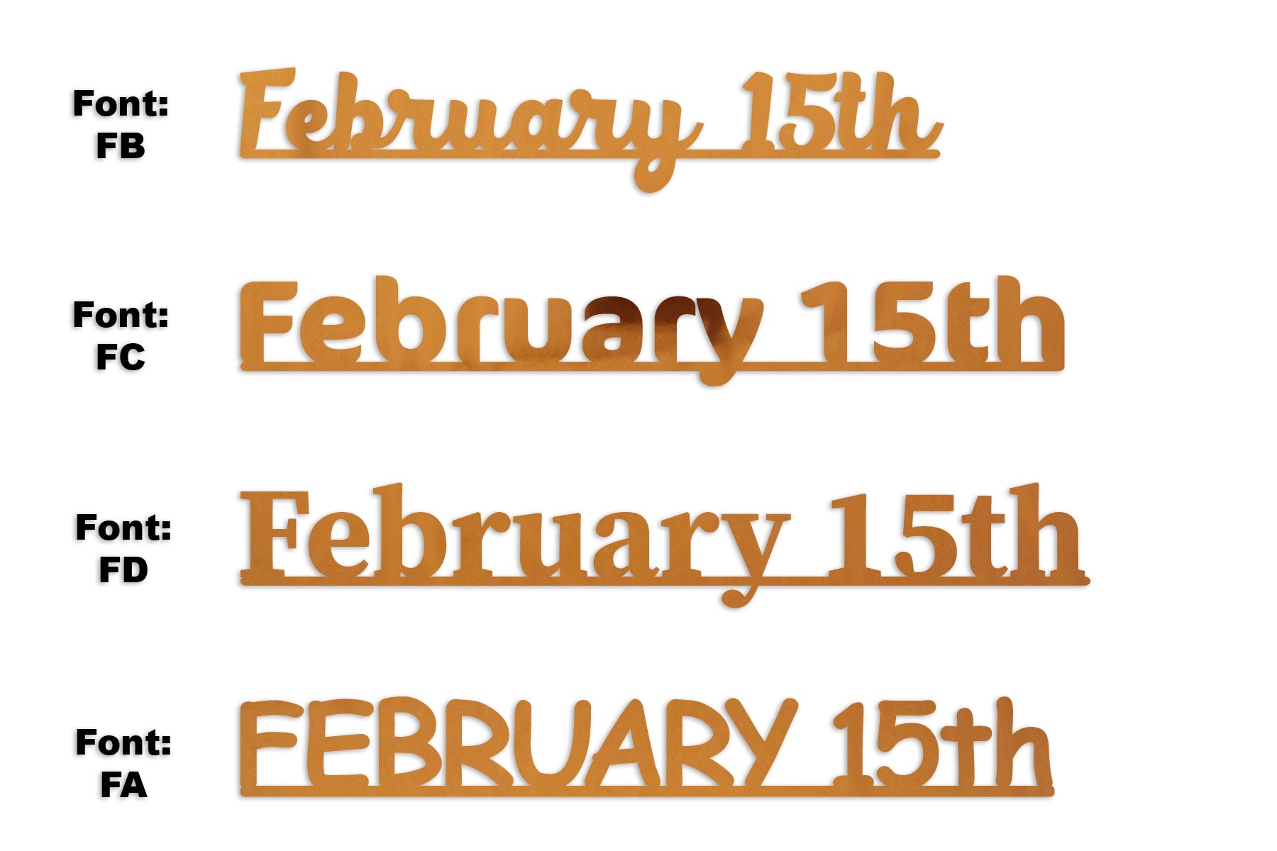 Custom-Fetti Date - FEBRUARY 15th Orange