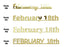 Custom-Fetti Date - FEBRUARY 18th Gold