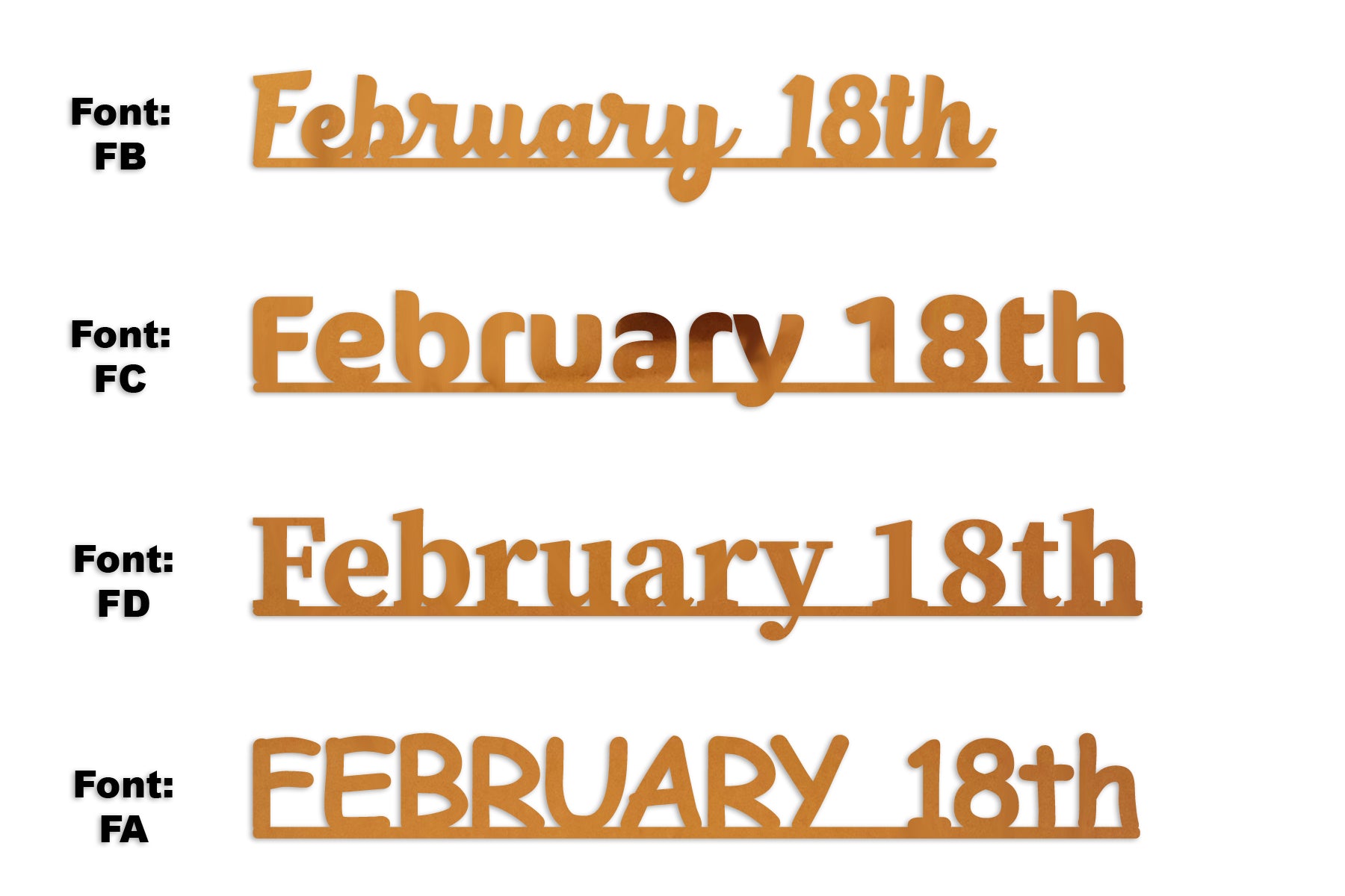 Custom-Fetti Date - FEBRUARY 18th Orange