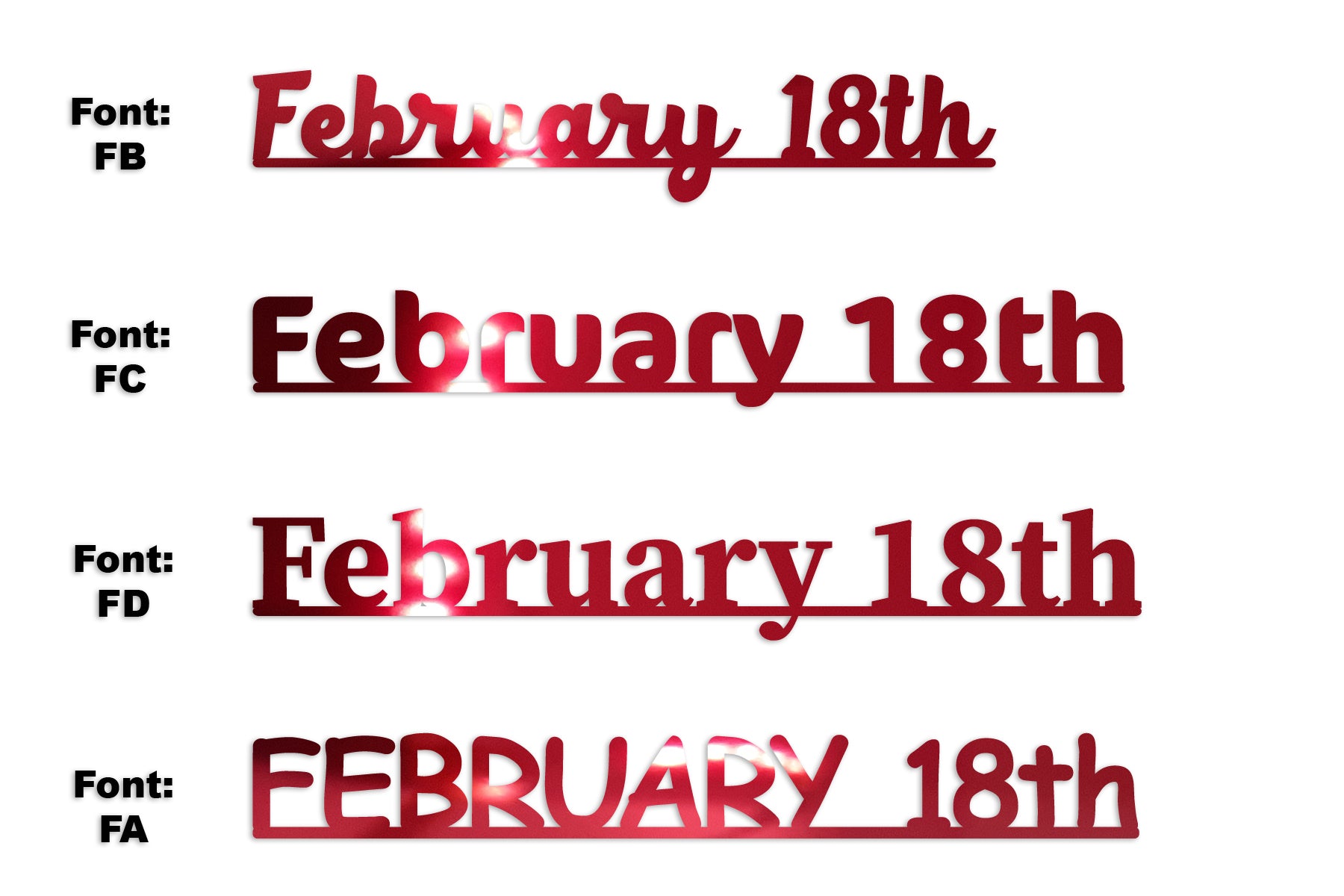 Custom-Fetti Date - FEBRUARY 18th Red