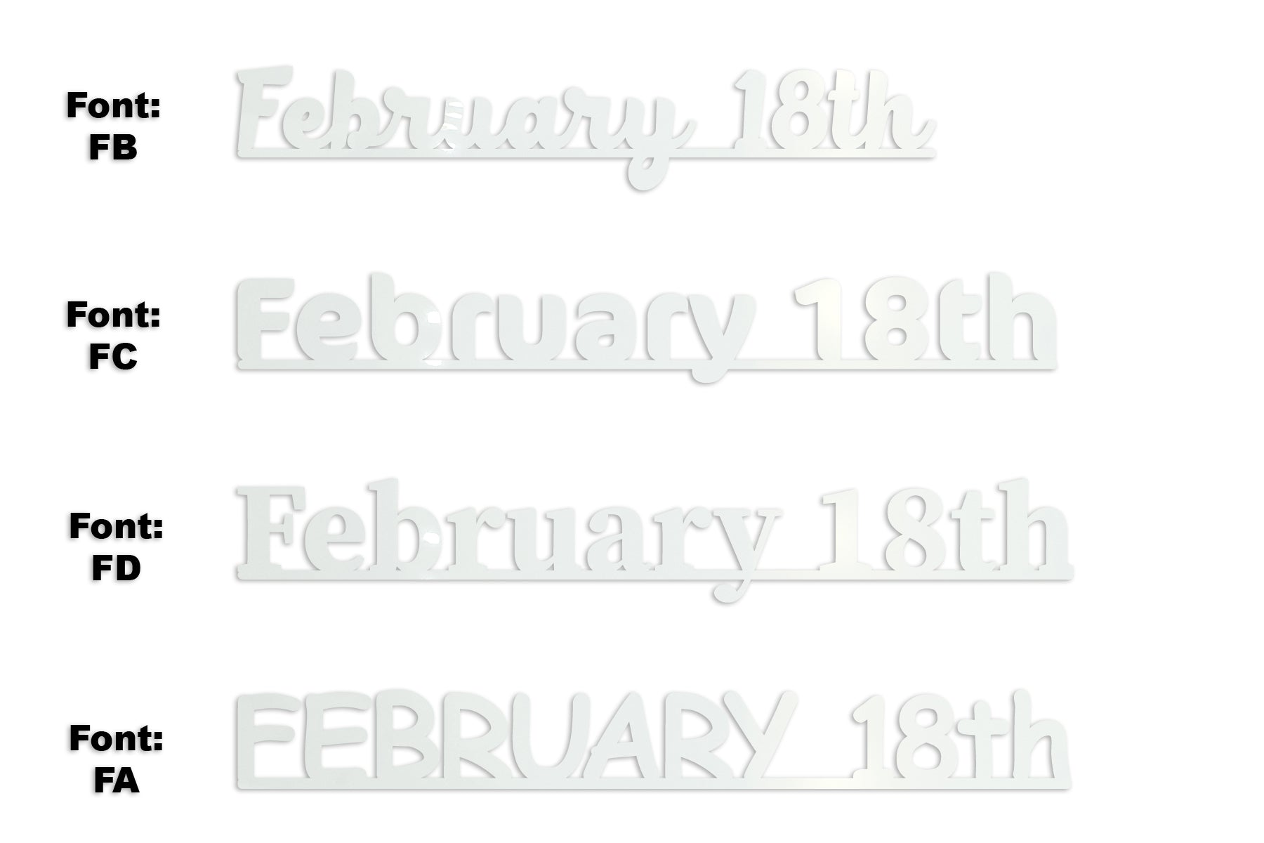 Custom-Fetti Date - FEBRUARY 18th White