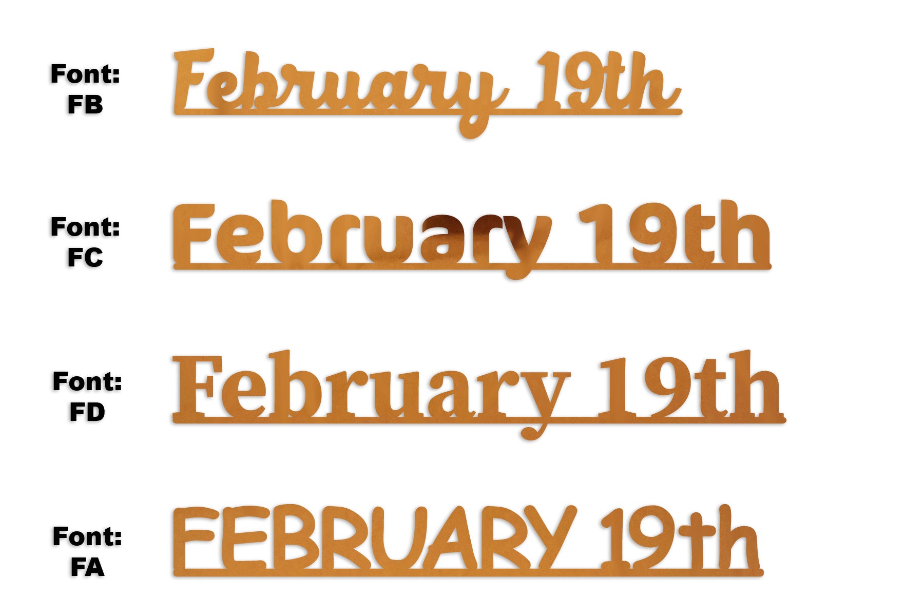 Custom-Fetti Date - FEBRUARY 19th Orange