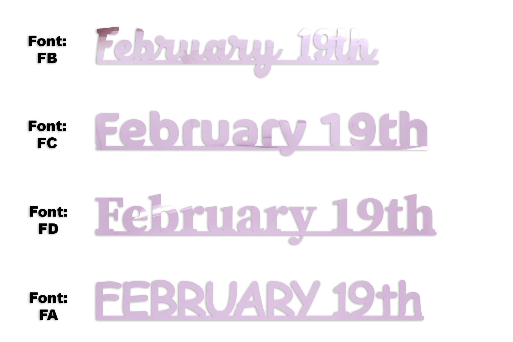 Custom-Fetti Date - FEBRUARY 19th Pink