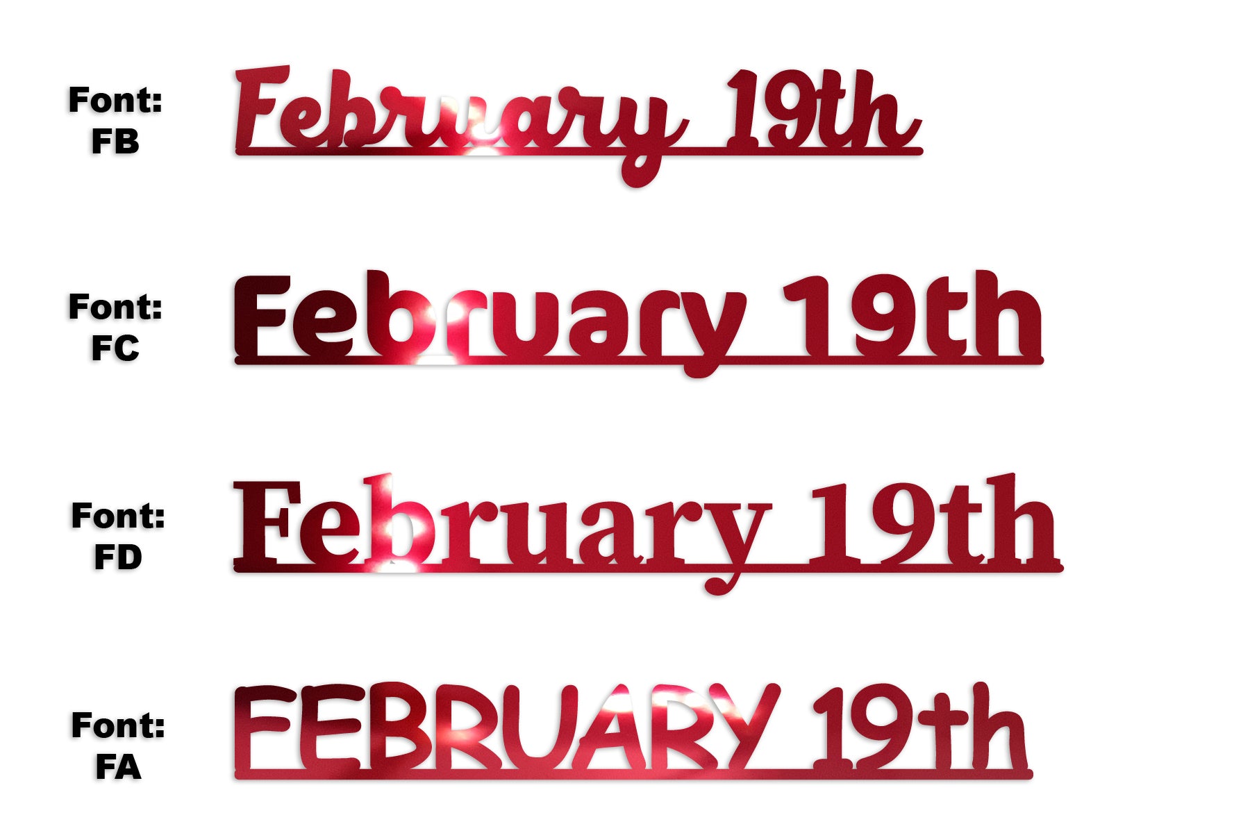 Custom-Fetti Date - FEBRUARY 19th Red