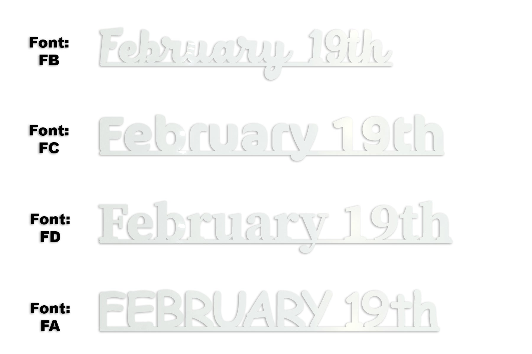 Custom-Fetti Date - FEBRUARY 19th White