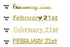 Custom-Fetti Date - FEBRUARY 21st Gold