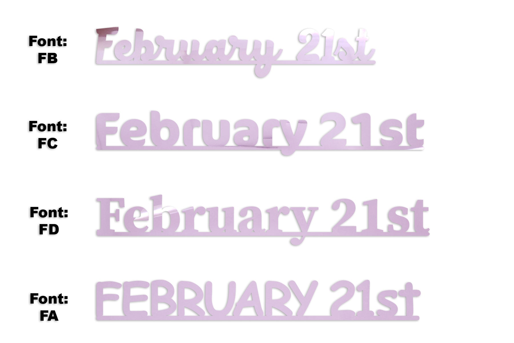 Custom-Fetti Date - FEBRUARY 21st Pink