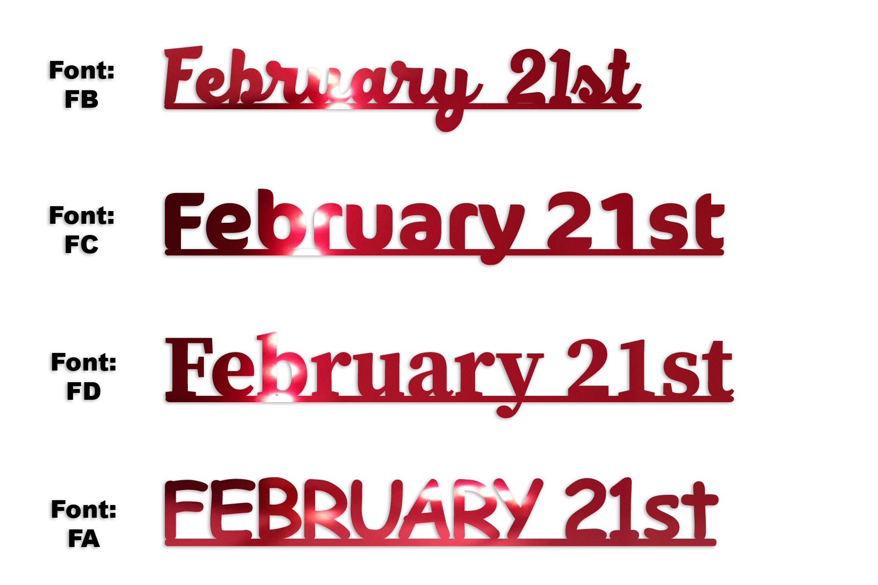 Custom-Fetti Date - FEBRUARY 21st Red