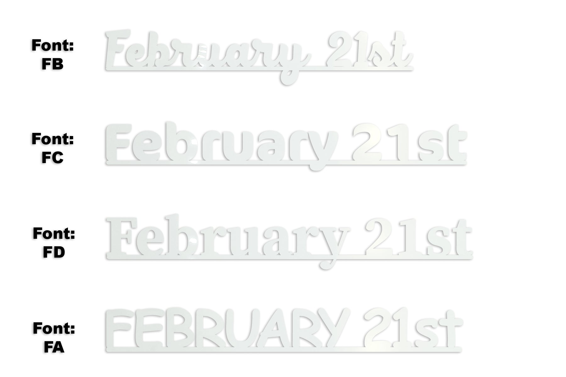 Custom-Fetti Date - FEBRUARY 21st White