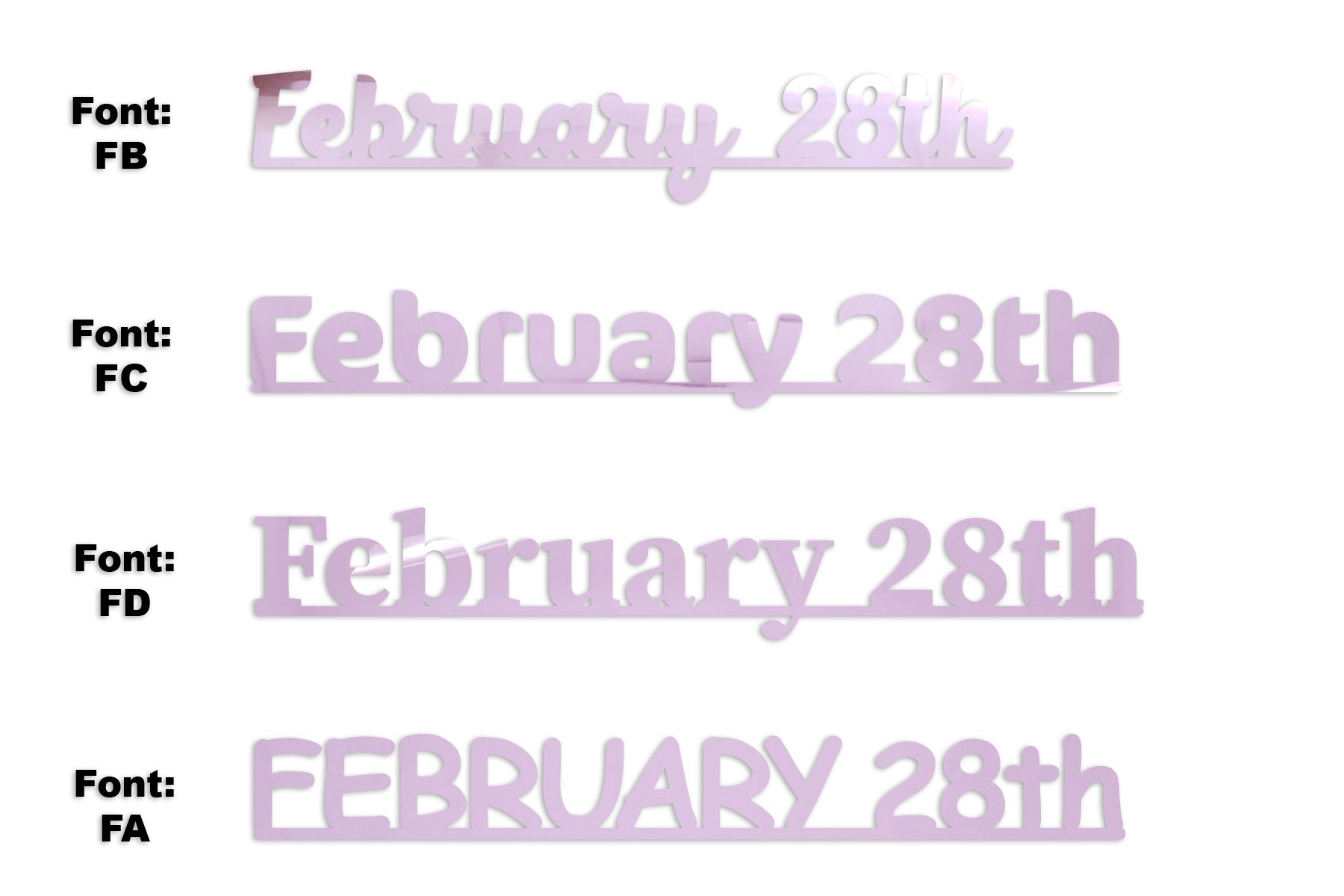 Custom-Fetti Date - FEBRUARY 28th Pink