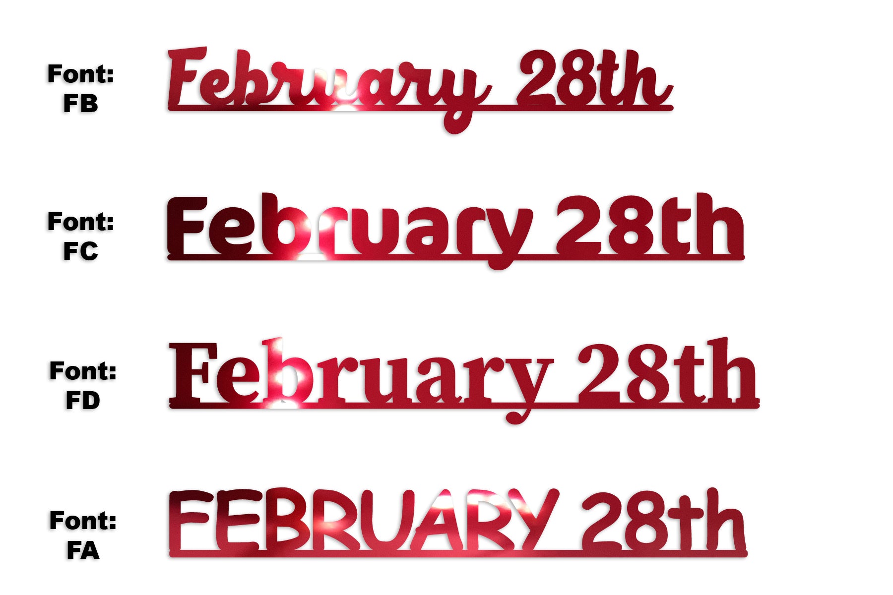 Custom-Fetti Date - FEBRUARY 28th Red