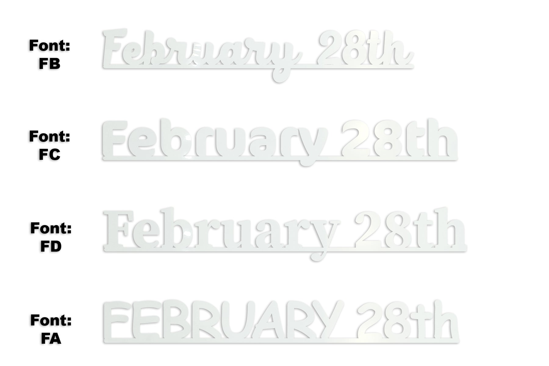 Custom-Fetti Date - FEBRUARY 28th White