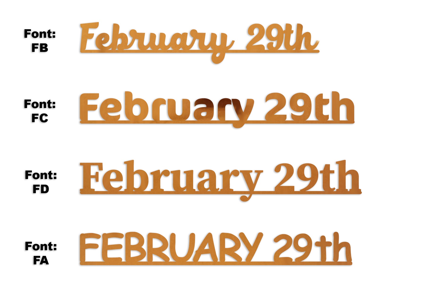 Custom-Fetti Date - FEBRUARY 29th Orange