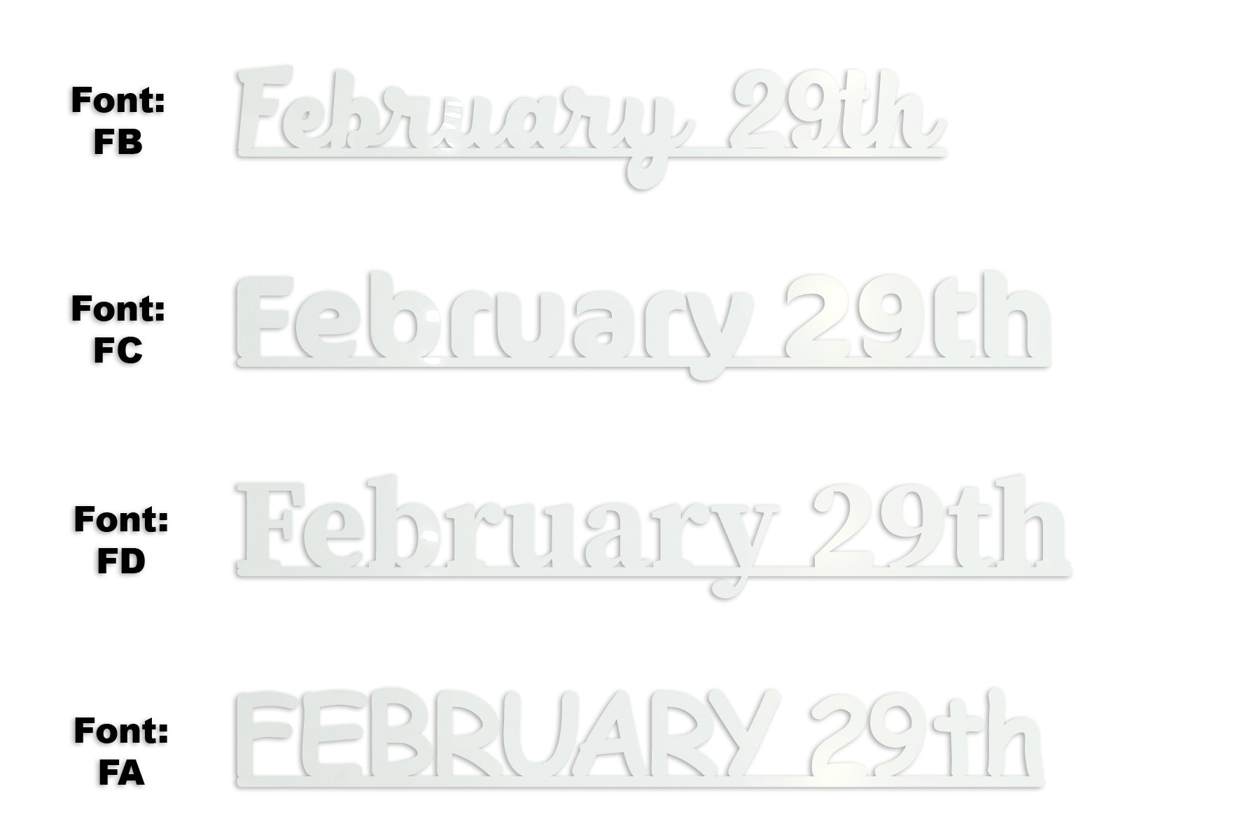 Custom-Fetti Date - FEBRUARY 29th White