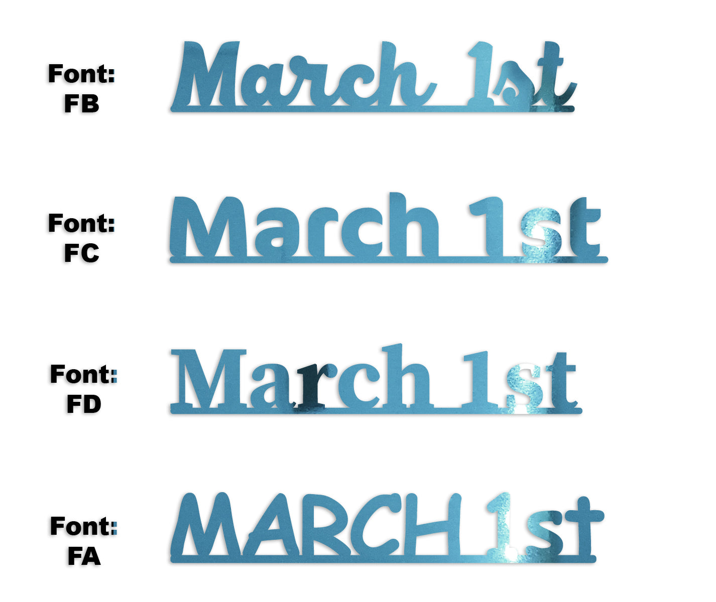 Custom-Fetti Date - MARCH 1st Blue Sky