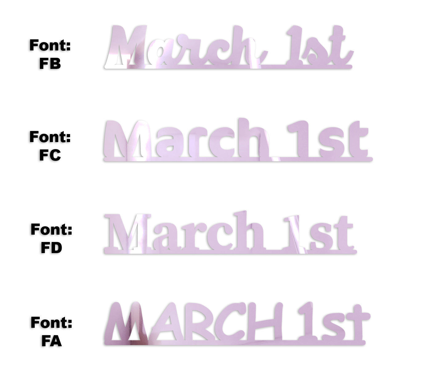 Custom-Fetti Date - MARCH 1st Pink