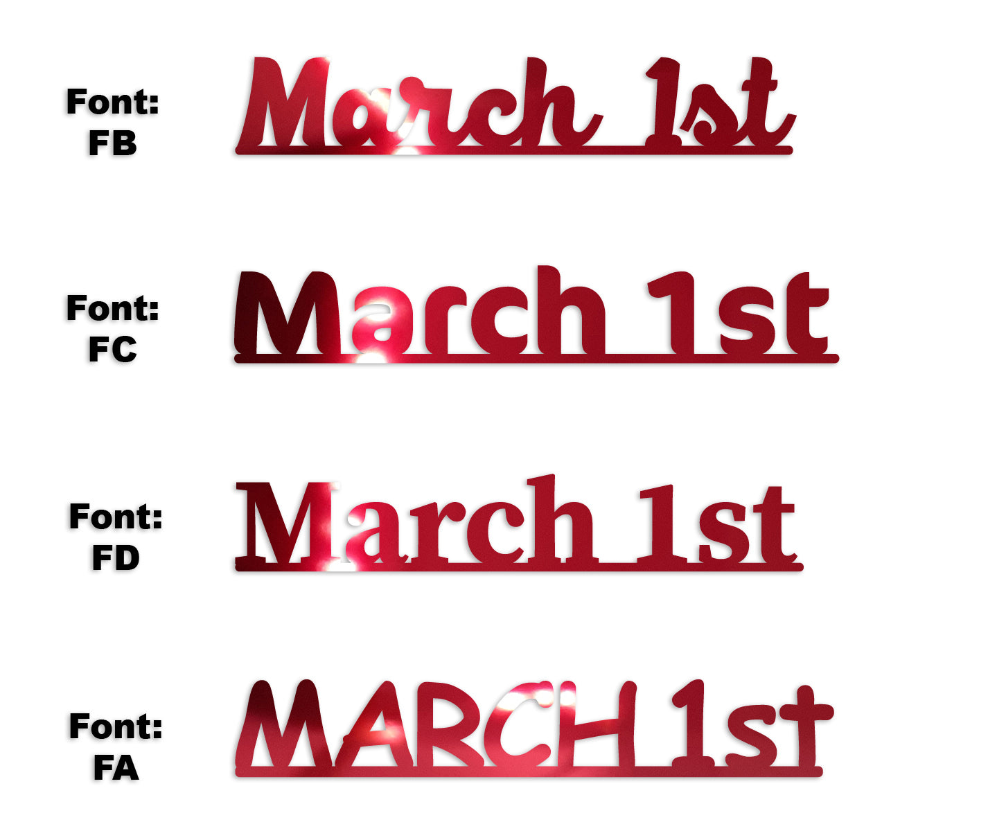 Custom-Fetti Date - MARCH 1st Red