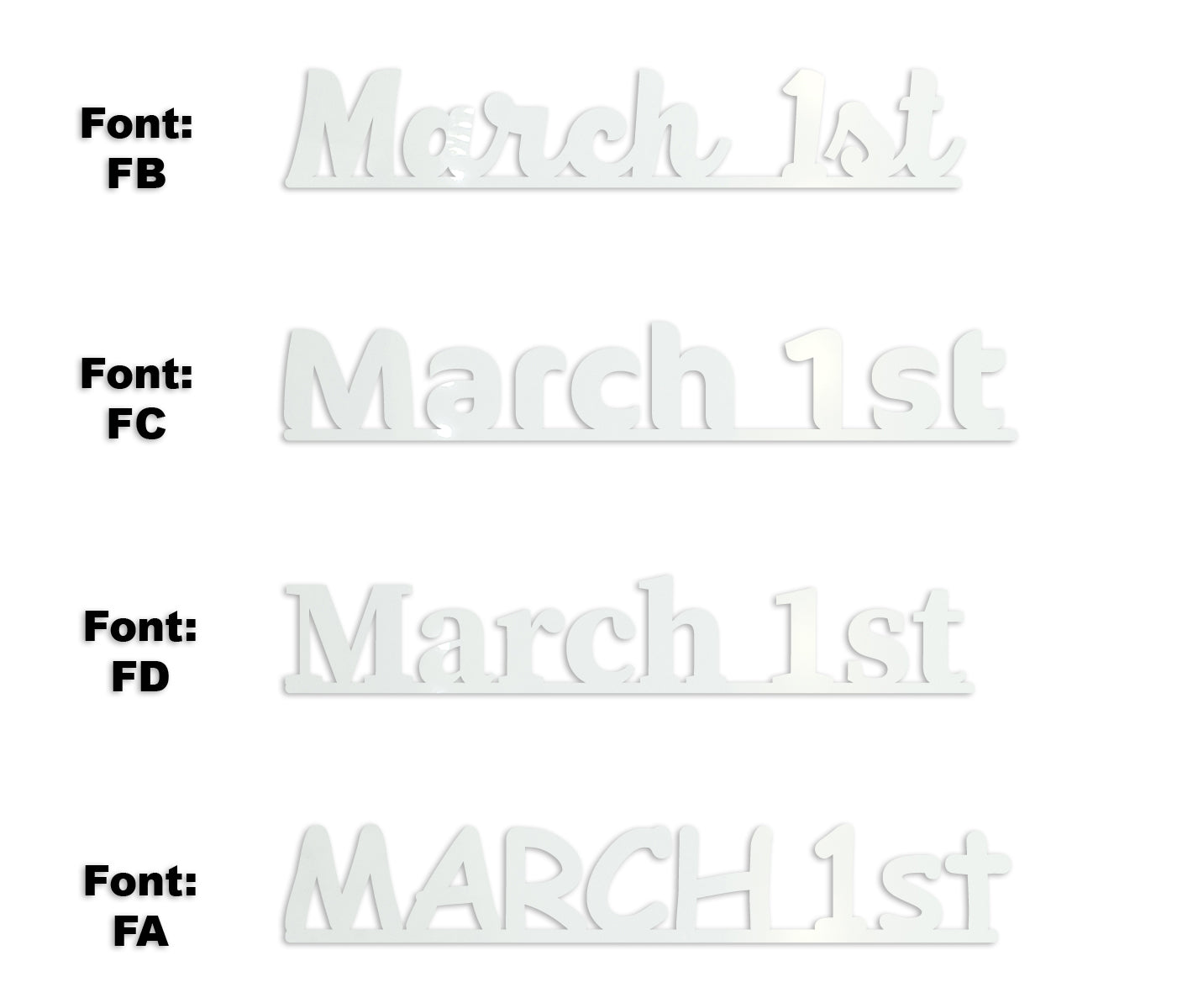 Custom-Fetti Date - MARCH 1st White