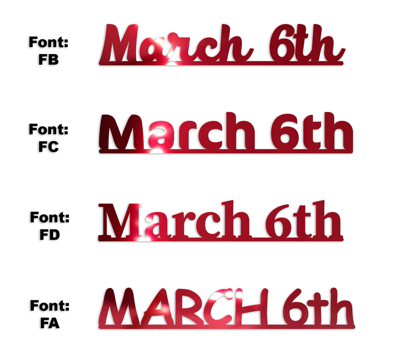 Custom-Fetti Date - MARCH 6th Red