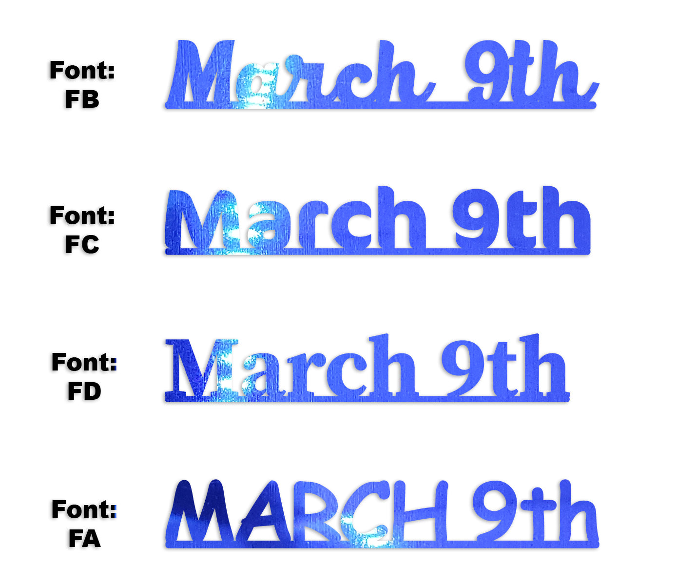 Custom-Fetti Date - MARCH 9th Blue Royal