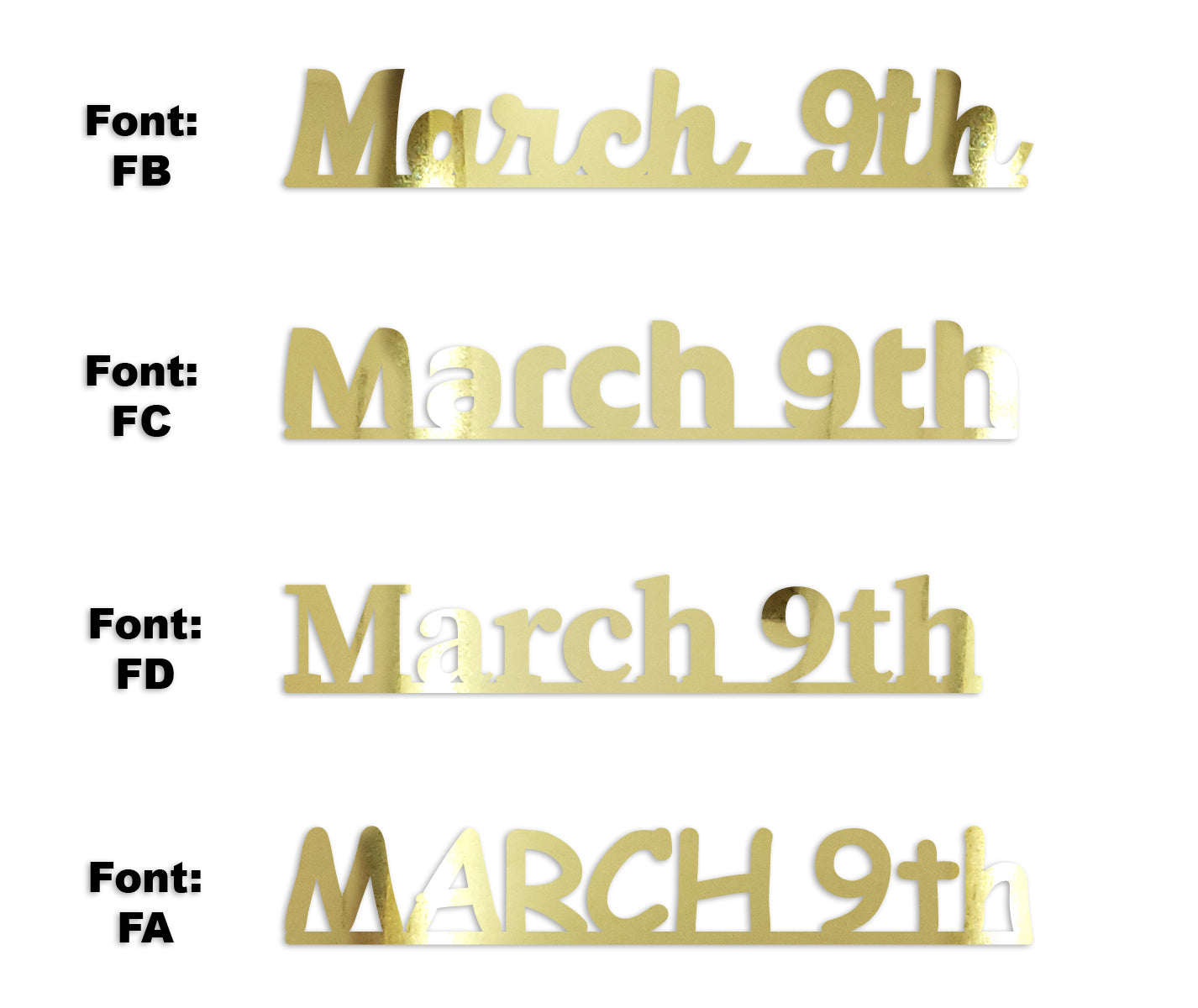 Custom-Fetti Date - MARCH 9th Gold