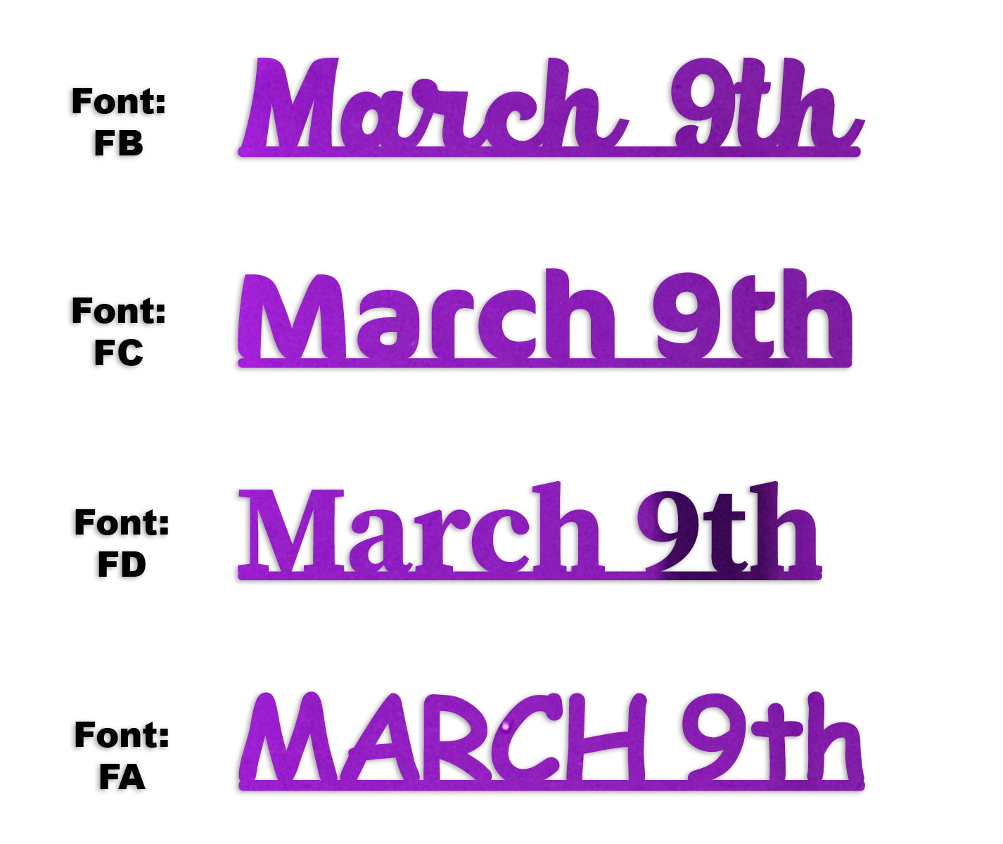 Custom-Fetti Date - MARCH 9th Purple