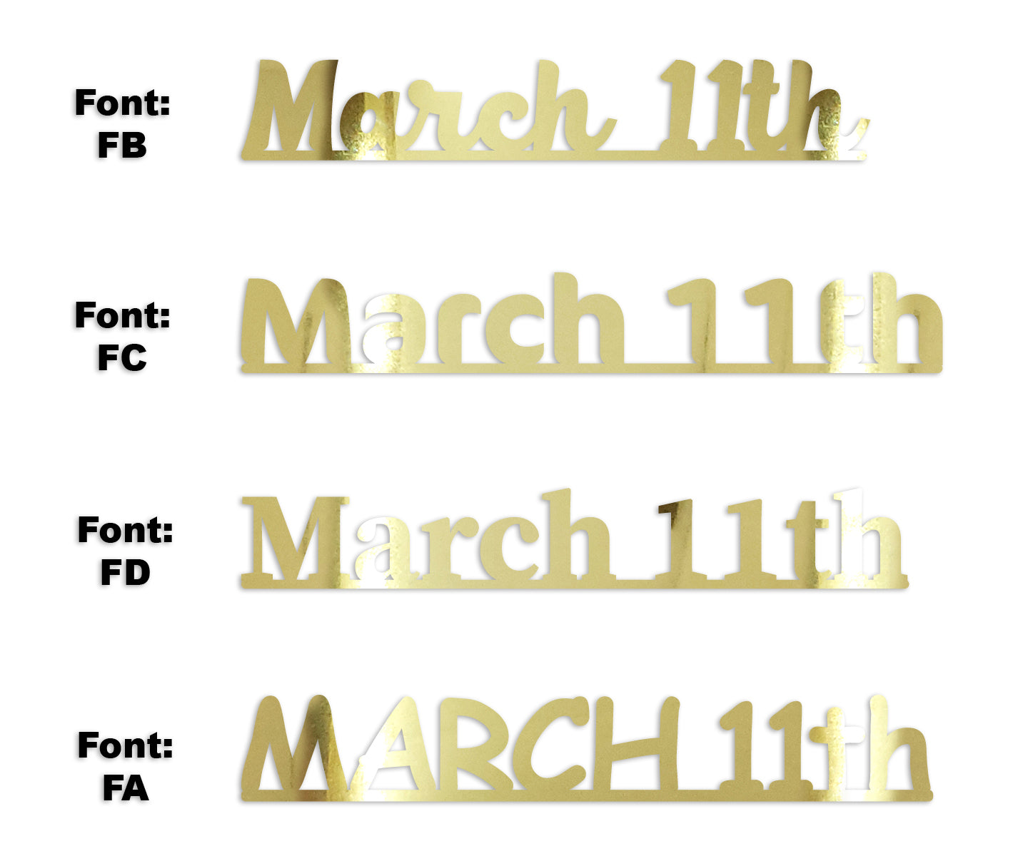 Custom-Fetti Date - MARCH 11th Gold