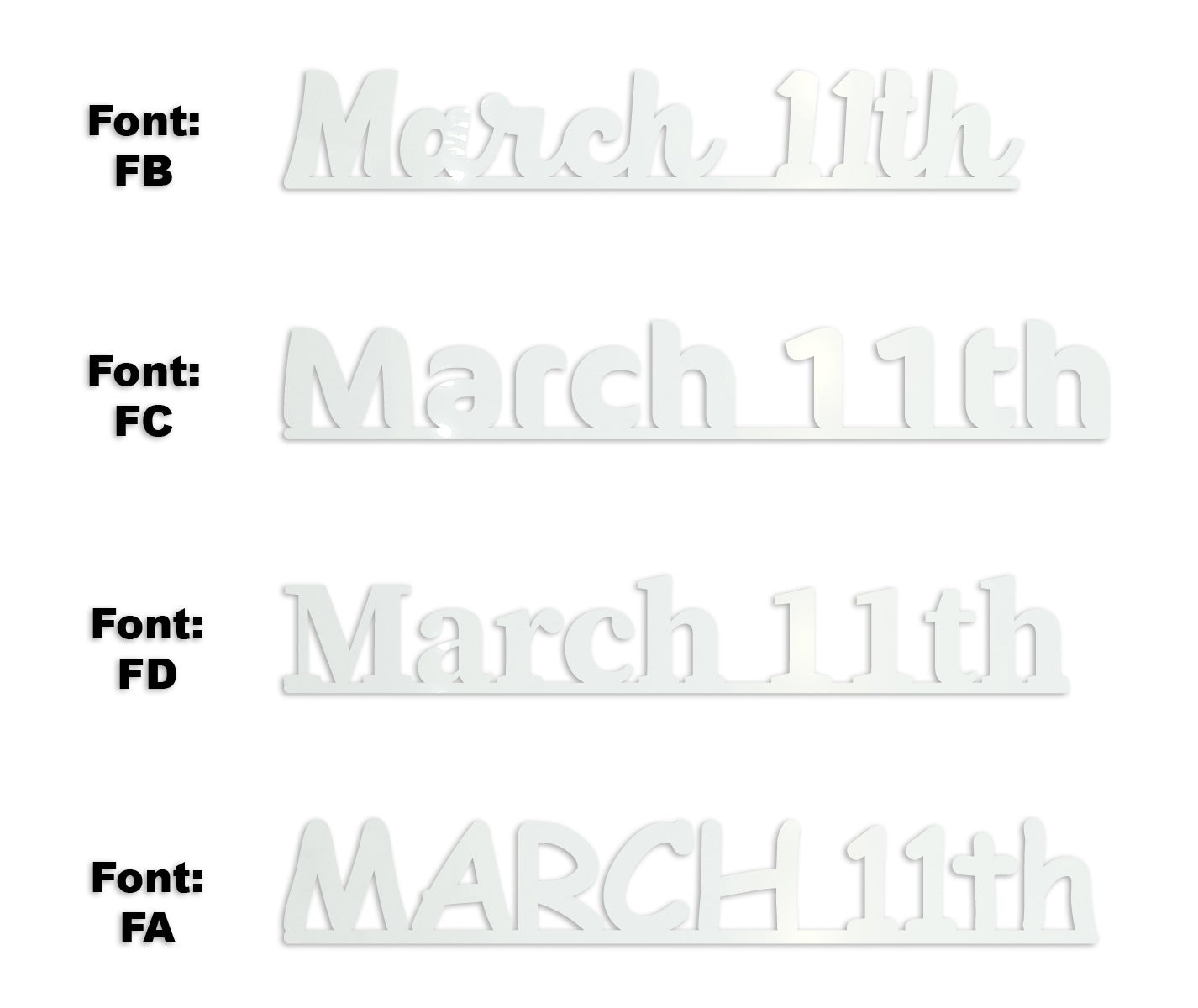 Custom-Fetti Date - MARCH 11th White