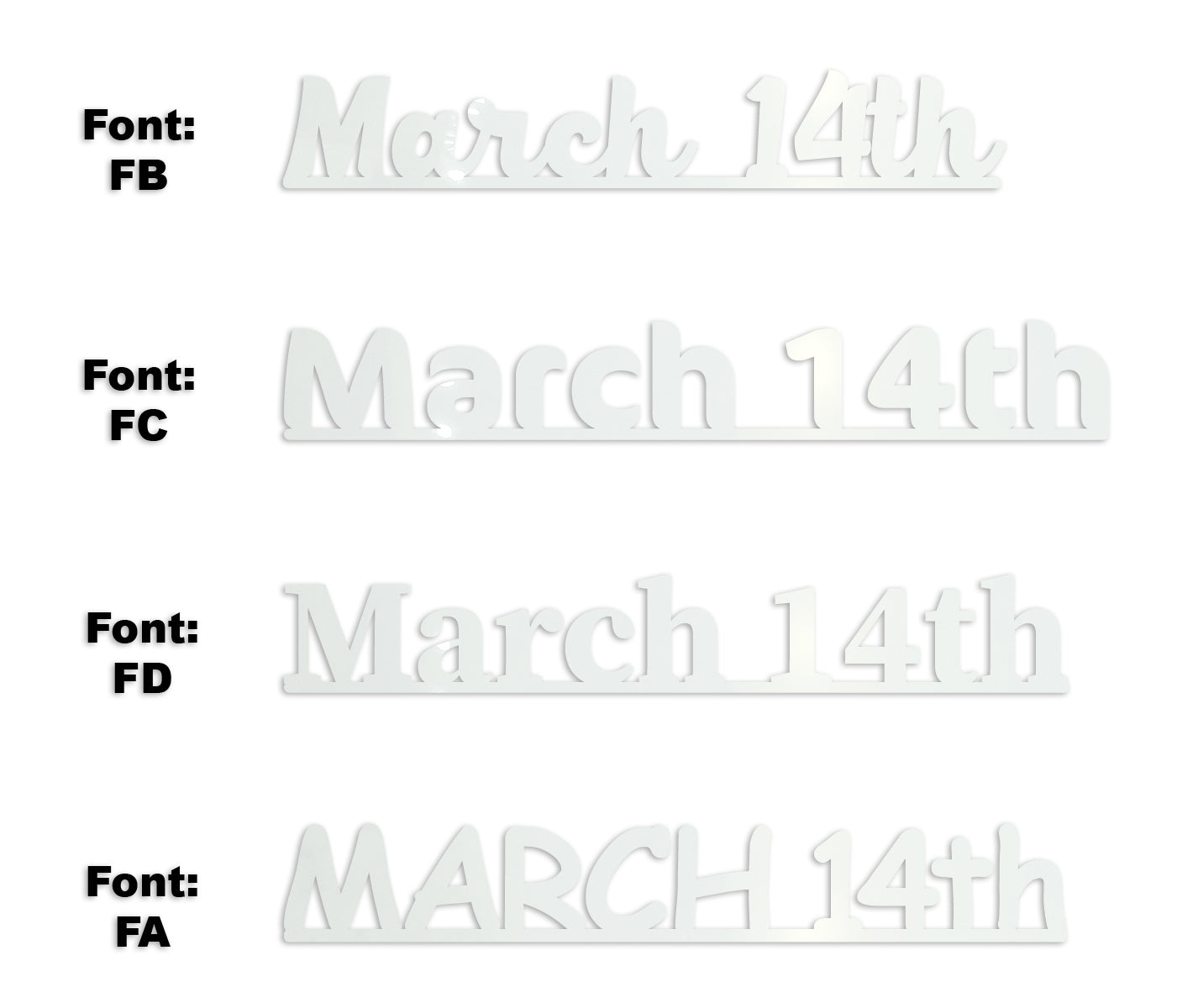 Custom-Fetti Date - MARCH 14th White