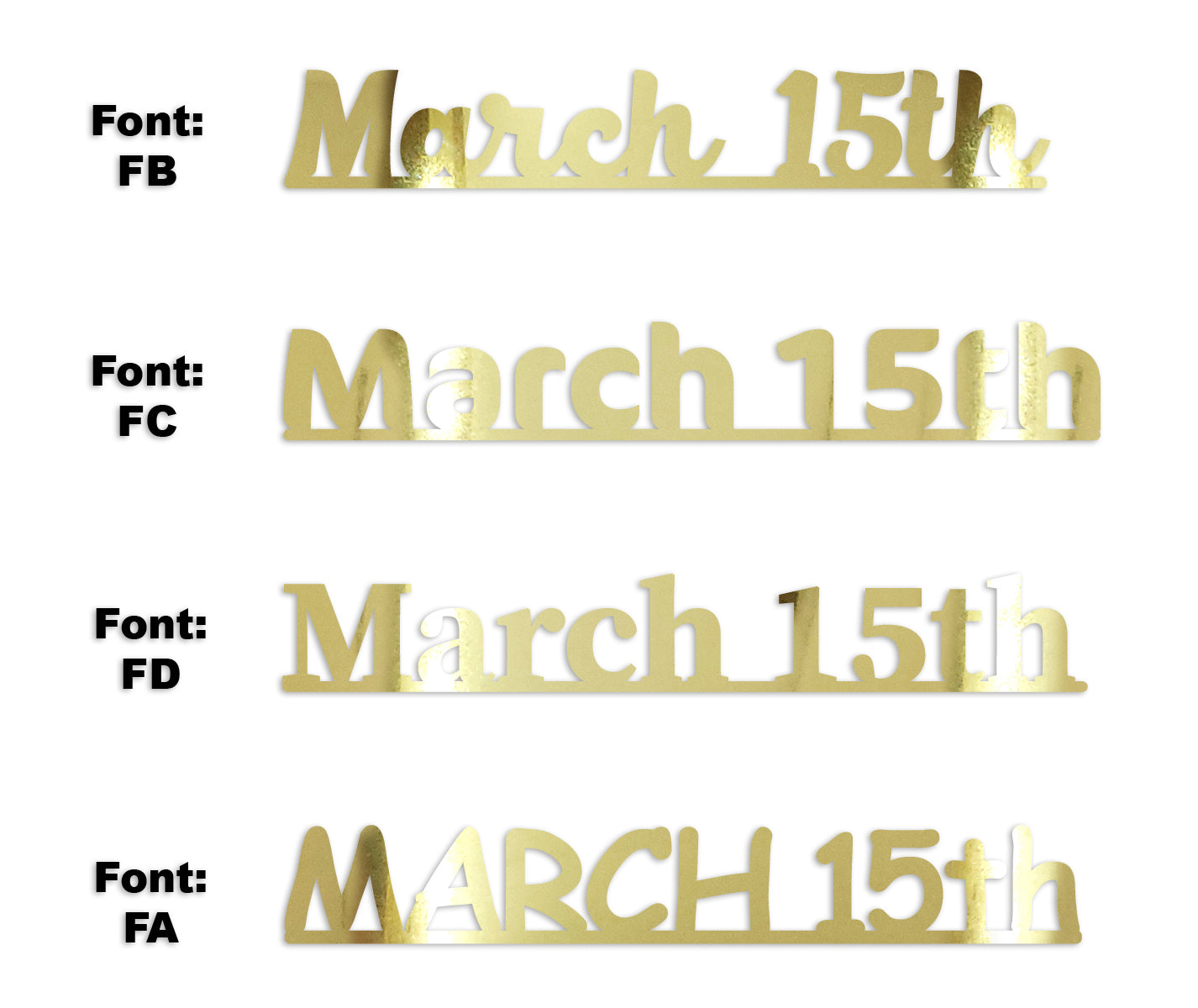 Custom-Fetti Date - MARCH 15th Gold