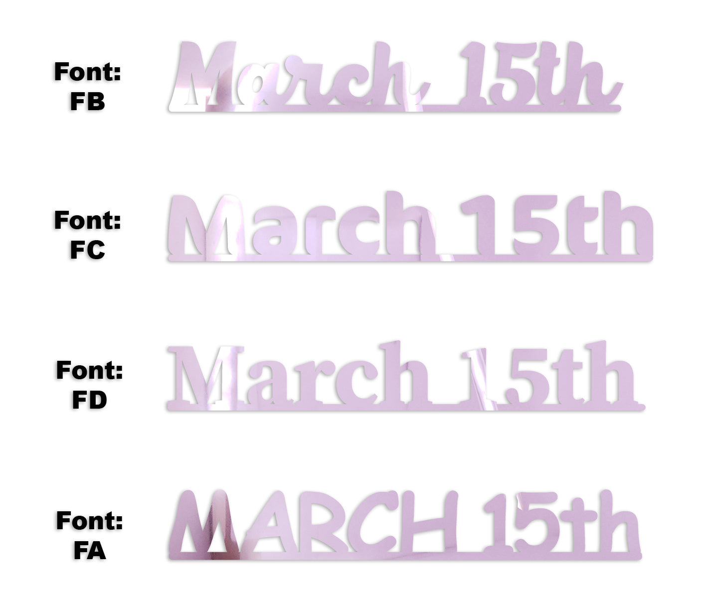 Custom-Fetti Date - MARCH 15th Pink