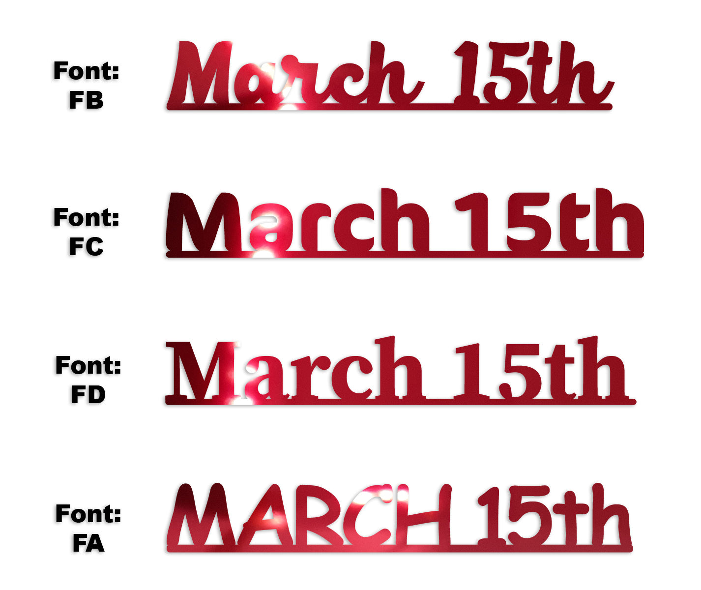 Custom-Fetti Date - MARCH 15th Red